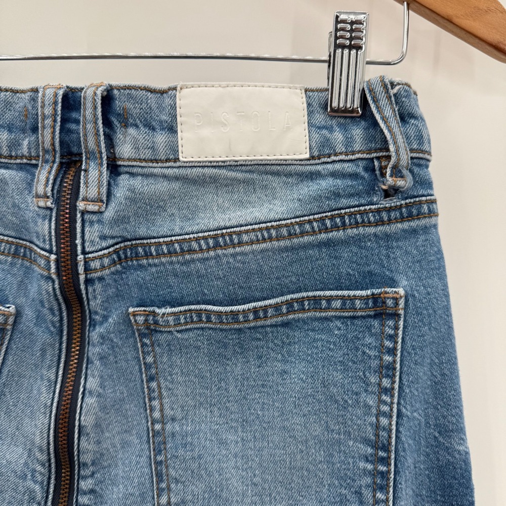 Pistola Charlie Zip Straight Leg Jeans Medium Wash Women's Size 27 - Picture 5 of 8